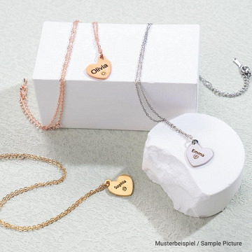 xTool Anhänger zum gravieren - Herzförmig - Gold / Silber / Rose Gold (30 Stk.) 