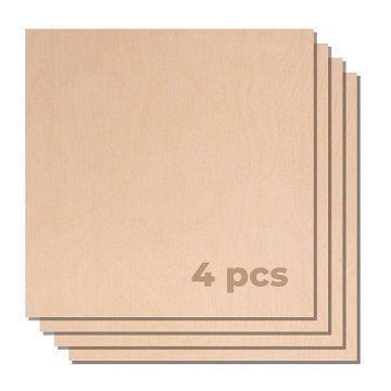 xTool Sperrholzbögen 30 x 30 x 0,6 cm - Birke - 4 Stk. 